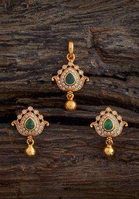 Gold-Plated Embellished Bridal 92.5 Silver Ruby Temple Jewellery Set for Women | Traditional Temple Jewellery for Wedding & Festive Wear | Gift for Her