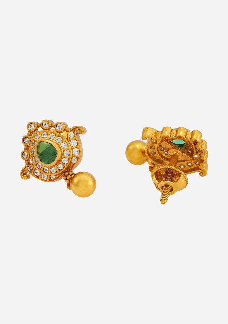 Gold-Plated Embellished Bridal 92.5 Silver Ruby Temple Jewellery Set for Women | Traditional Temple Jewellery for Wedding & Festive Wear | Gift for Her - Indya