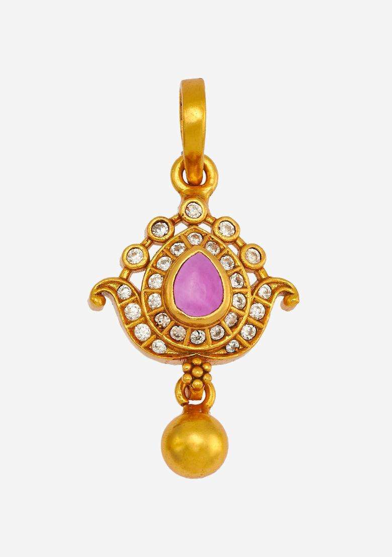 Gold-Plated Embellished Bridal 92.5 Silver Zircon Jewellery Set with CZ Stone for Women | Traditional Temple Jewellery for Wedding & Festive Wear | Gift for Her - Indya