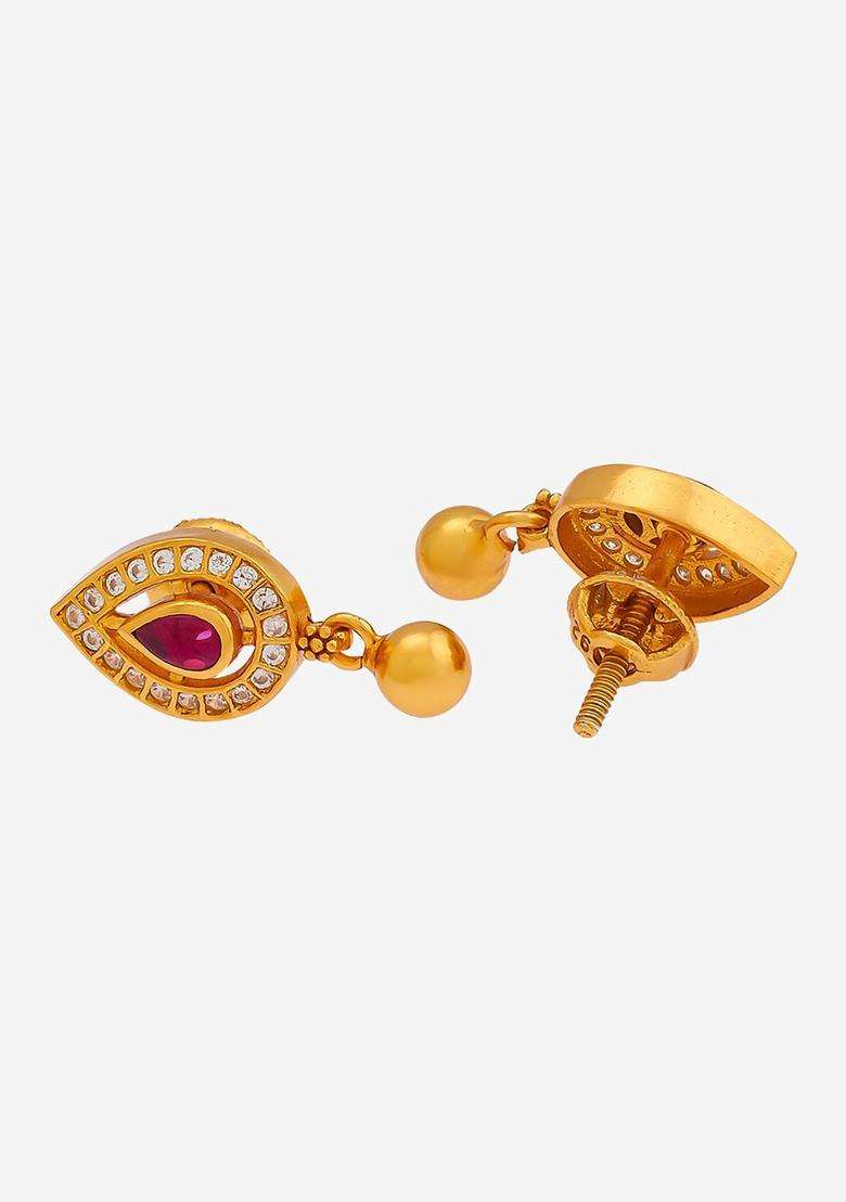 Gold-Plated Embellished Bridal 92.5 Silver Stones- Jewellery Set for Women | Traditional Temple Jewellery for Wedding & Festive Wear | Gift for Her - Indya