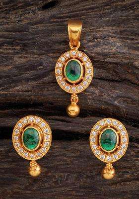 Embellished Bridal 92.5 Pure Silver Gold-Plated Jewellery Set for Women | Traditional Temple Jewellery for Wedding & Festive Wear | Gift for Her