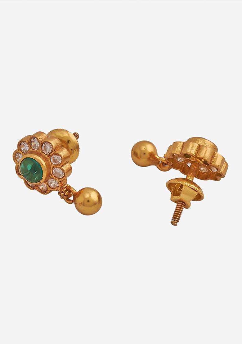 Embellished Bridal Gold-Plated 92.5 Silver Stone Jewellery Set for Women | Traditional Temple Jewellery for Wedding & Festive Wear | Gift for Her - Indya