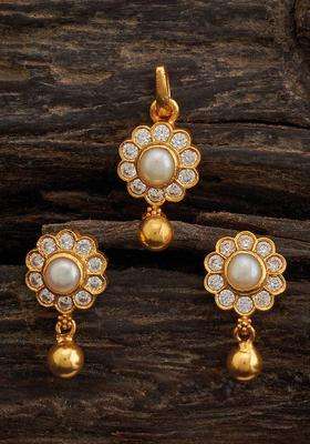 Gold-Plated Embellished Bridal 92.5 Silver Stones- Jewellery Set for Women | Traditional Temple Jewellery for Wedding & Festive Wear | Gift for Her