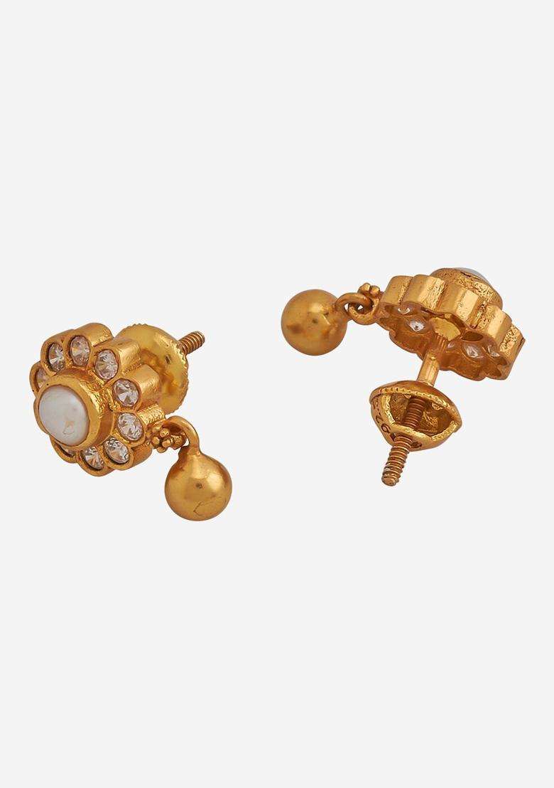 Gold-Plated Embellished Bridal 92.5 Silver Stones- Jewellery Set for Women | Traditional Temple Jewellery for Wedding & Festive Wear | Gift for Her - Indya