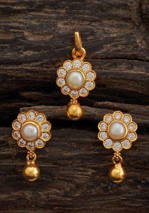 Gold-Plated Embellished Bridal 92.5 Silver Stones- Jewellery Set for Women | Traditional Temple Jewellery for Wedding & Festive Wear | Gift for Her