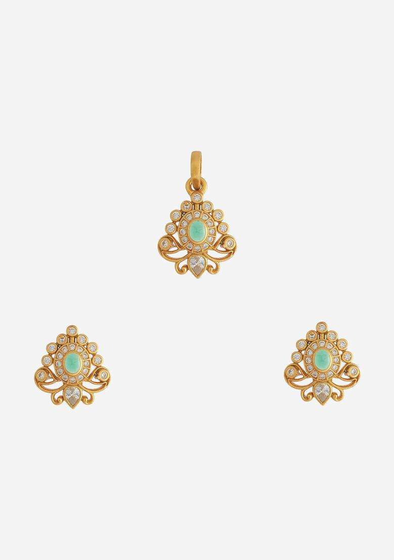 Embellished Bridal Gold-Plated Stone Studded Jewellery Set for Women | Traditional Temple Jewellery for Wedding & Festive Wear | Gift for Her - Indya
