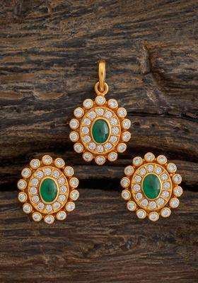 Gold-Plated Embellished Bridal 92.5 Silver Temple Jewellery Set for Women | Traditional Temple Jewellery for Wedding & Festive Wear | Gift for Her