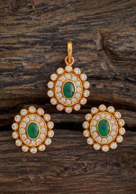 Gold-Plated Embellished Bridal 92.5 Silver Temple Jewellery Set for Women | Traditional Temple Jewellery for Wedding & Festive Wear | Gift for Her