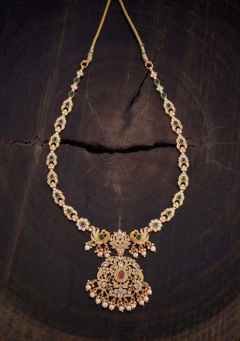 Gold-Plated Temple Necklace for Women | Traditional Temple Jewellery for Wedding & Festive Wear | Gift for Her - Indya