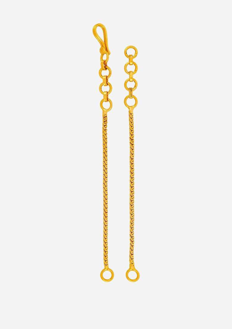 Ruby Gold-Plated Ethnic 92.5 Pure Silver Chain for Women | Traditional Temple Jewellery for Wedding & Festive Wear | Gift for Her - Indya