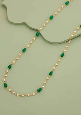 92.5 Silver Temple Gold-Plated Pearl Festive Necklace for Women | Traditional Temple Jewellery for Wedding & Festive Wear | Gift for Her