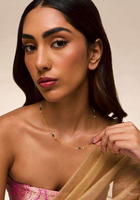92.5 Silver Gold-Plated Chain for Women | Traditional Temple Jewellery for Wedding & Festive Wear | Gift for Her
