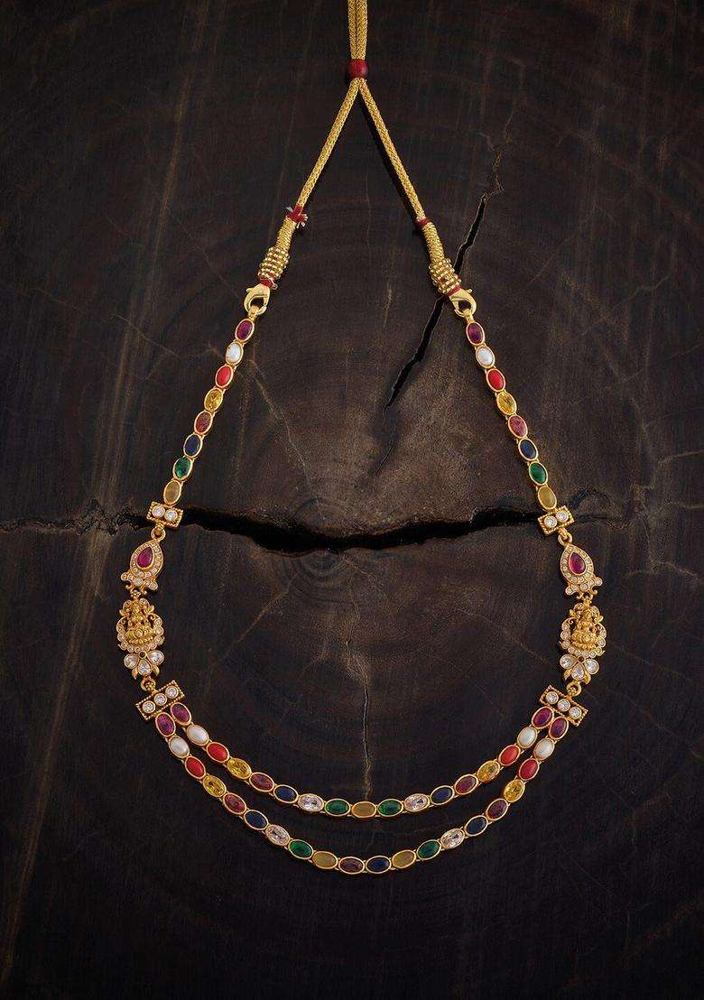 92.5 Pure Silver Gold-Plated Temple Necklace for Women | Traditional Temple Jewellery for Wedding & Festive Wear | Gift for Her - Indya