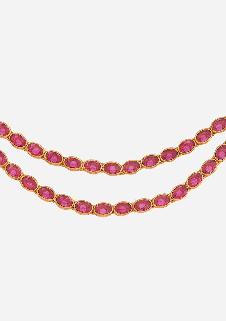 Gold-Plated Embellished Bridal 92.5 Pure Silver Temple Necklace for Women | Traditional Temple Jewellery for Wedding & Festive Wear | Gift for Her - Indya