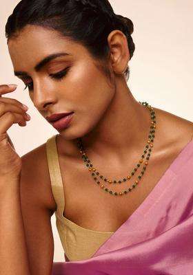 Temple Gold-Plated Stone-Studded Chain for Women | Traditional Temple Jewellery for Wedding & Festive Wear | Gift for Her
