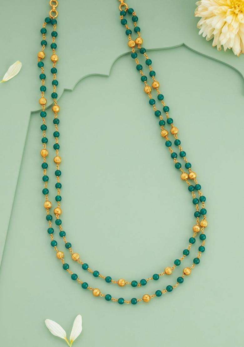 Temple Gold-Plated Stone-Studded Chain for Women | Traditional Temple Jewellery for Wedding & Festive Wear | Gift for Her - Indya