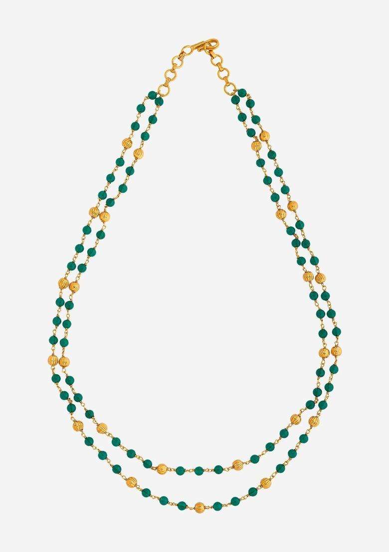 Temple Gold-Plated Stone-Studded Chain for Women | Traditional Temple Jewellery for Wedding & Festive Wear | Gift for Her - Indya