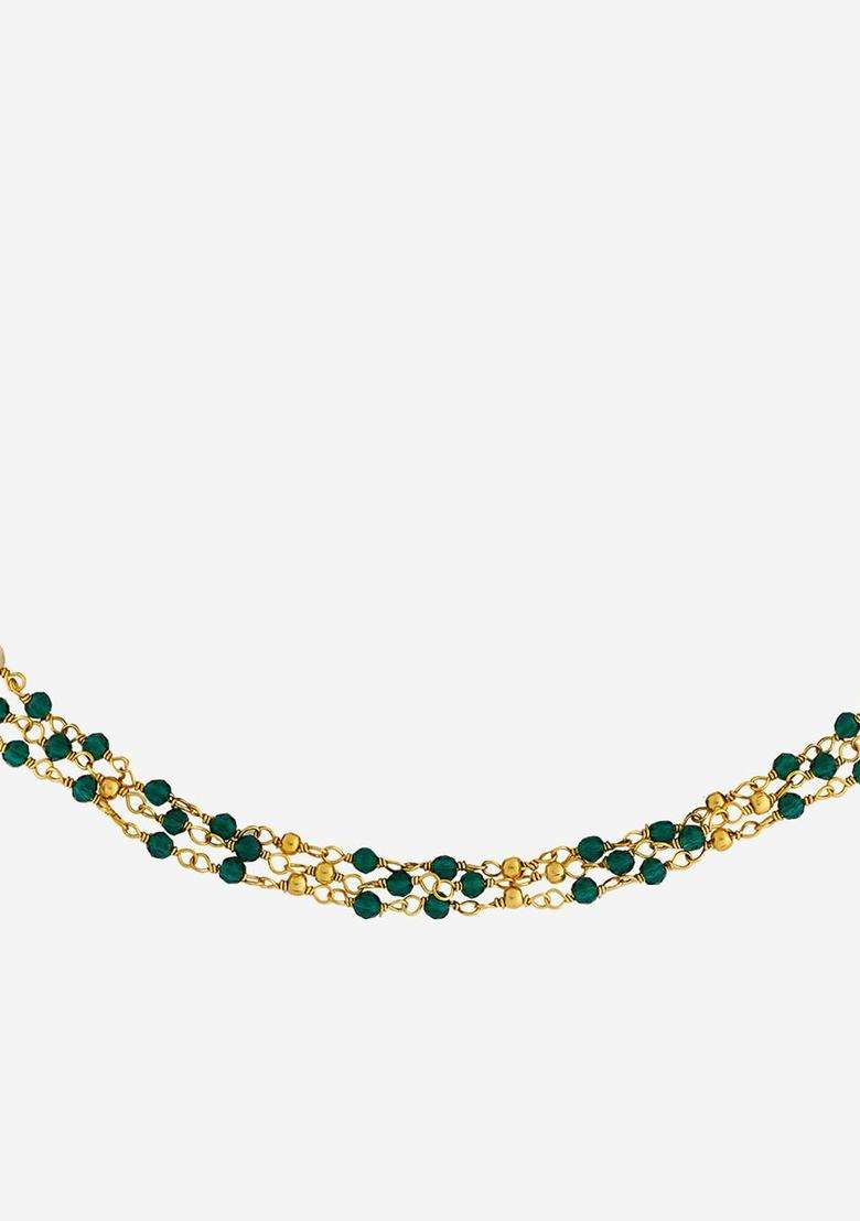 92.5 Pure Silver Gold-Plated Pearls Temple Necklace for Women | Traditional Temple Jewellery for Wedding & Festive Wear | Gift for Her - Indya