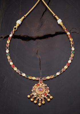 Embellished Bridal 92.5 Pure Silver Gold-Plated Temple Necklace for Women | Traditional Temple Jewellery for Wedding & Festive Wear | Gift for Her
