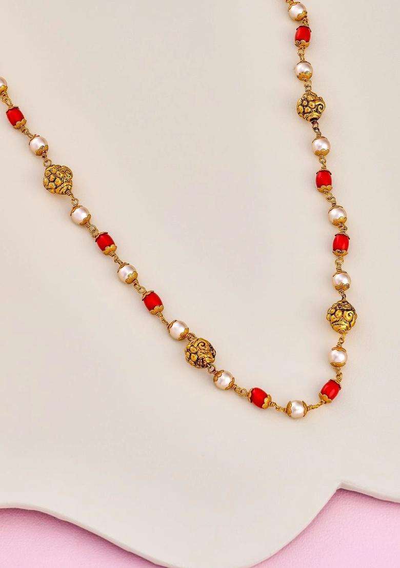 Silver Gold-Plated Temple Chain for Women | Traditional Temple Jewellery for Wedding & Festive Wear | Gift for Her - Indya
