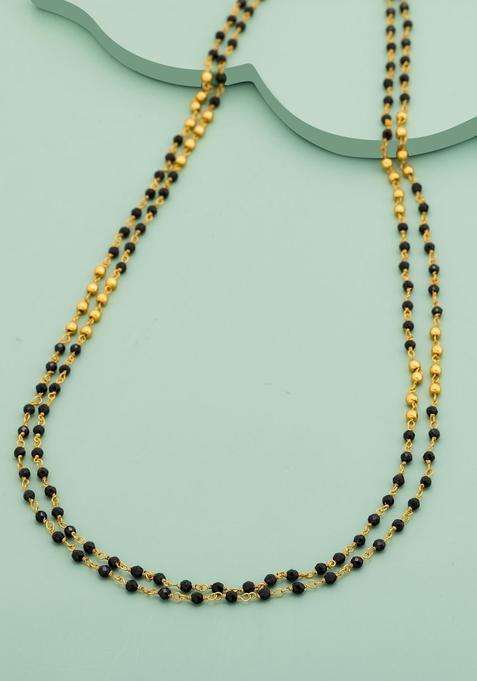 Temple Pearl Gold-Plated Stone-Studded Chain for Women | Traditional Temple Jewellery for Wedding & Festive Wear | Gift for Her