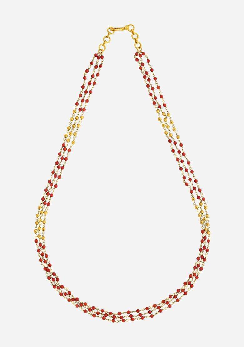 Temple Gold-Plated Stone-Studded Chain for Women | Traditional Temple Jewellery for Wedding & Festive Wear | Gift for Her - Indya