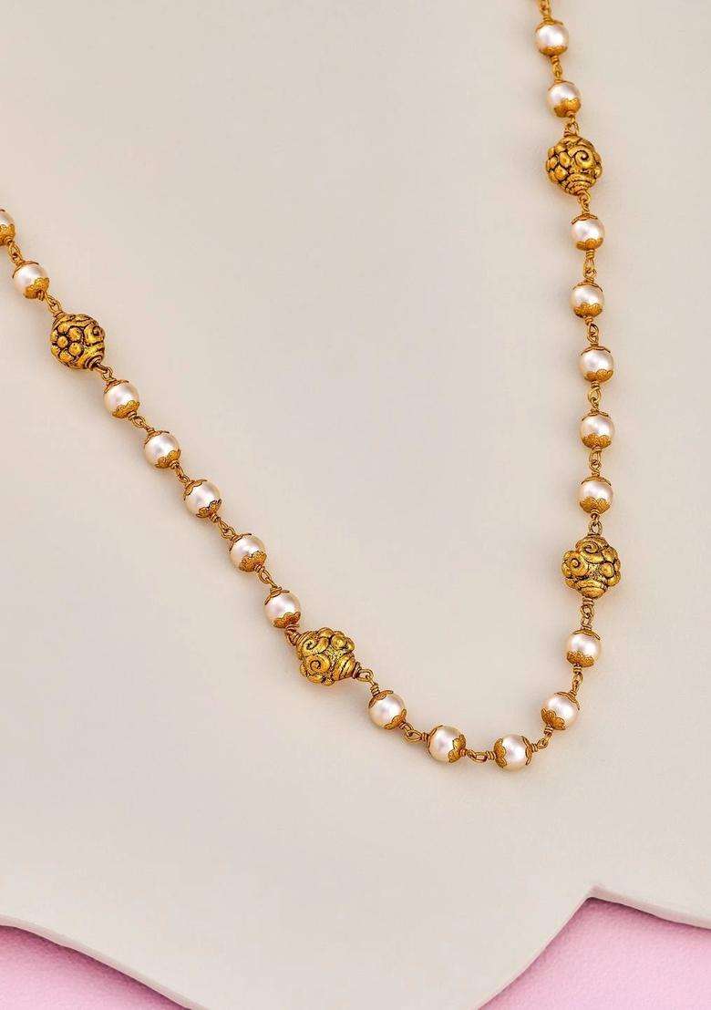 Silver Gold-Plated Temple Chain for Women | Traditional Temple Jewellery for Wedding & Festive Wear | Gift for Her - Indya