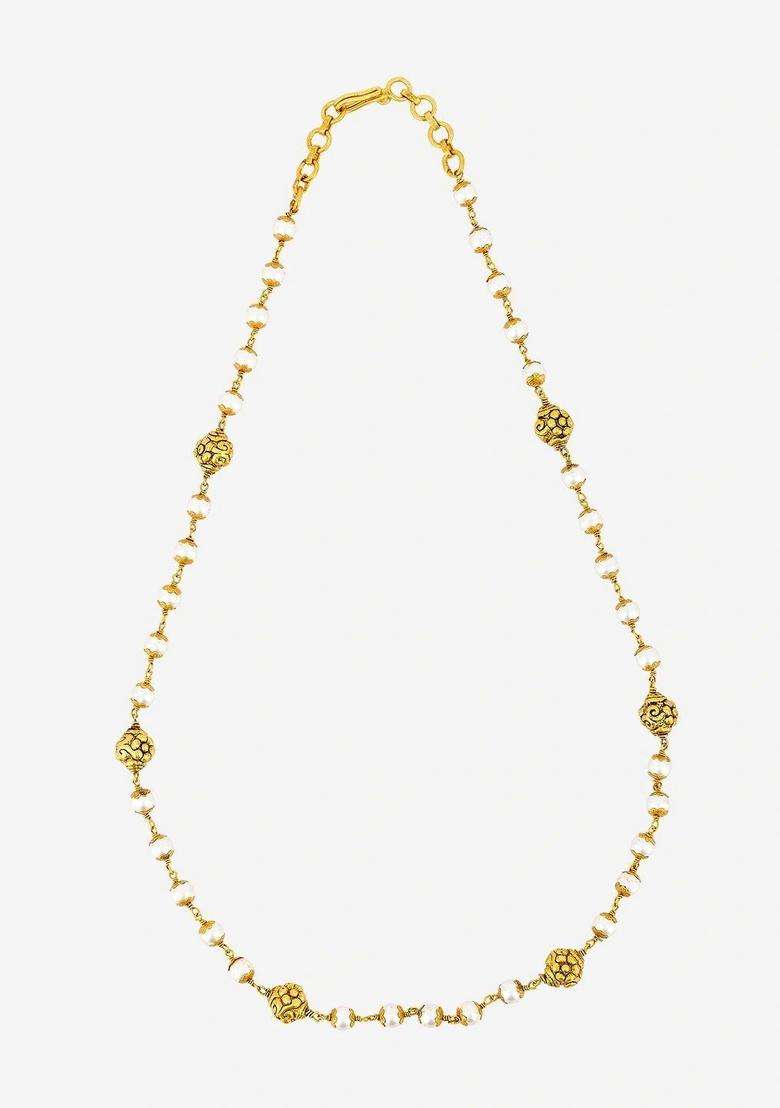 Silver Gold-Plated Temple Chain for Women | Traditional Temple Jewellery for Wedding & Festive Wear | Gift for Her - Indya