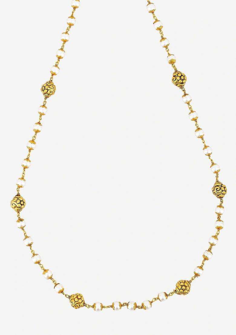Silver Gold-Plated Temple Chain for Women | Traditional Temple Jewellery for Wedding & Festive Wear | Gift for Her - Indya
