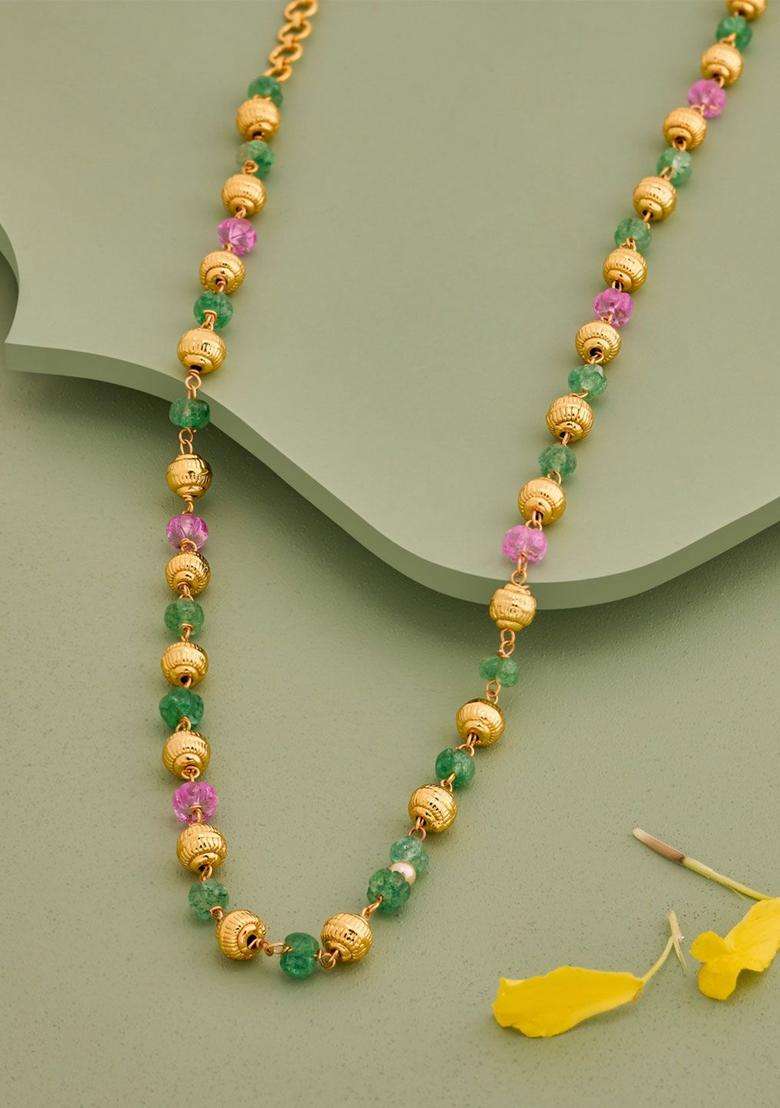 92.5 Silver Temple Gold-Plated Festive Necklace and Chains for Women | Traditional Temple Jewellery for Wedding & Festive Wear | Gift for Her - Indya