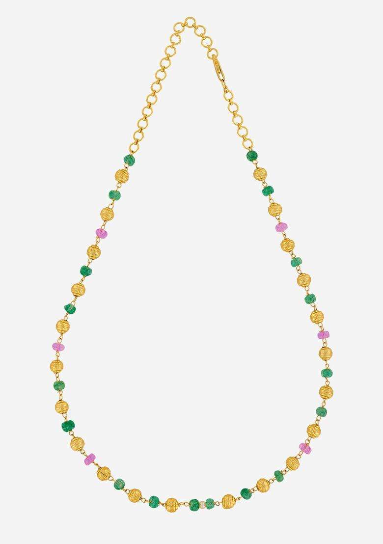 92.5 Silver Temple Gold-Plated Festive Necklace and Chains for Women | Traditional Temple Jewellery for Wedding & Festive Wear | Gift for Her - Indya