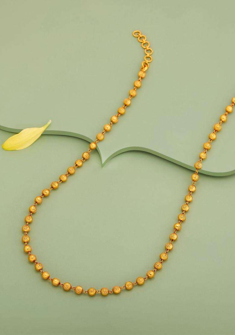 Silver Gold-Plated Temple Festive Chain for Women | Traditional Temple Jewellery for Wedding & Festive Wear | Gift for Her - Indya