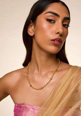 Temple Gold-Plated Stone-Studded Chain for Women | Traditional Temple Jewellery for Wedding & Festive Wear | Gift for Her