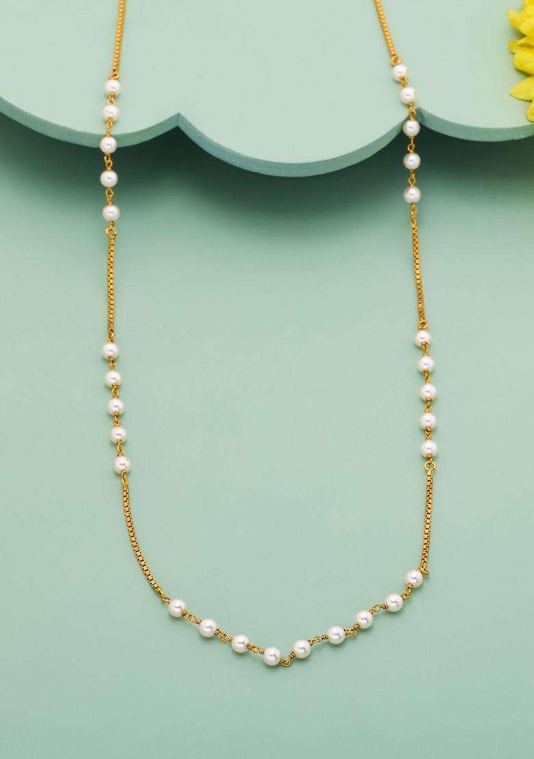 92.5 Silver Gold-Plated Chain for Women | Traditional Temple Jewellery for Wedding & Festive Wear | Gift for Her - Indya