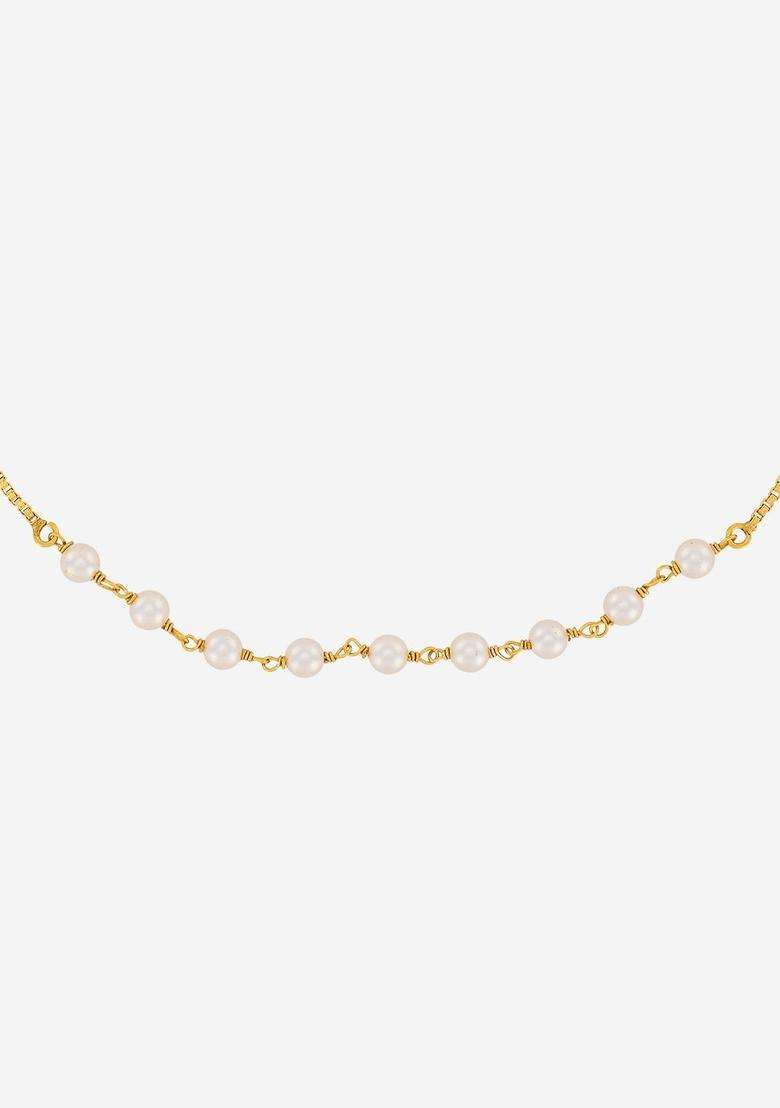 92.5 Silver Gold-Plated Chain for Women | Traditional Temple Jewellery for Wedding & Festive Wear | Gift for Her - Indya