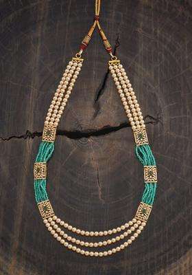 Embellished Bridal 92.5 Gold-Plated Beaded Temple Necklace for Women | Traditional Temple Jewellery for Wedding & Festive Wear | Gift for Her