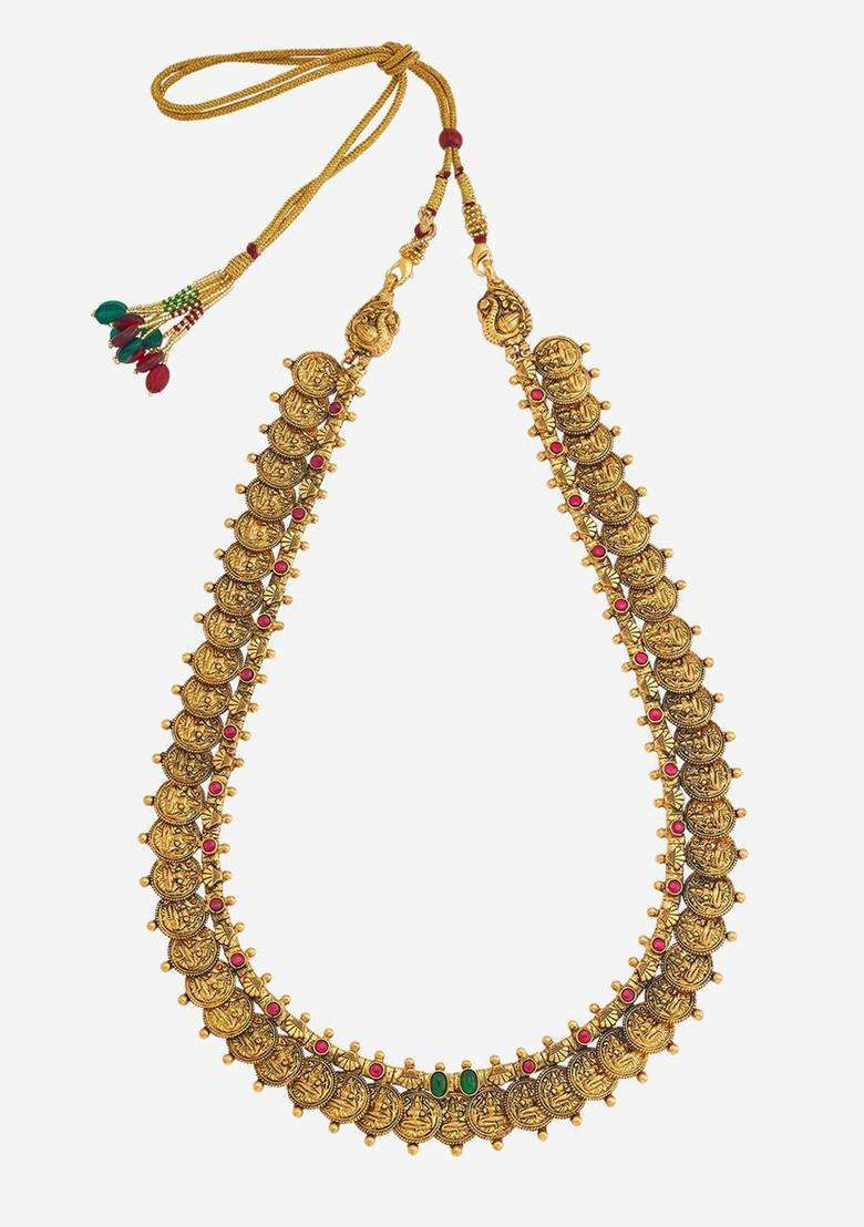 Oxidised Temple Sterling Silver Necklace for Women | Traditional Temple Jewellery for Wedding & Festive Wear | Gift for Her - Indya