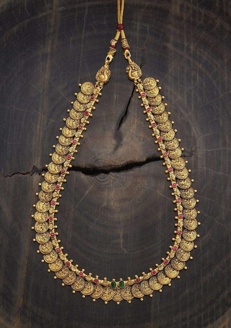 Oxidised Temple Sterling Silver Necklace for Women | Traditional Temple Jewellery for Wedding & Festive Wear | Gift for Her - Indya