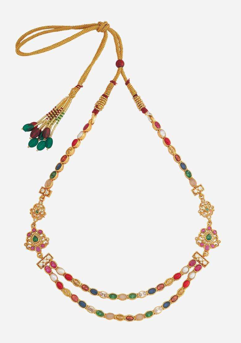 Embellished Bridal 92.5 Pure Silver Gold-Plated Temple Necklace for Women | Traditional Temple Jewellery for Wedding & Festive Wear | Gift for Her - Indya