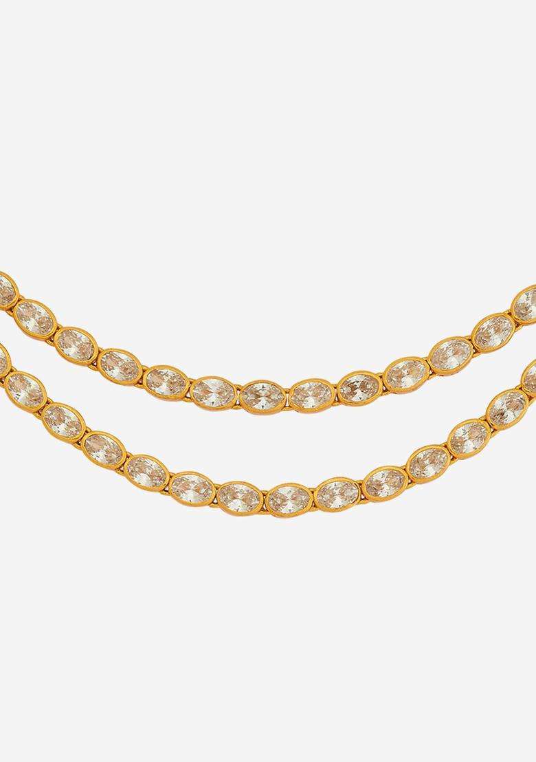 92.5 Pure Silver Gold-Plated Temple Necklace for Women | Traditional Temple Jewellery for Wedding & Festive Wear | Gift for Her - Indya