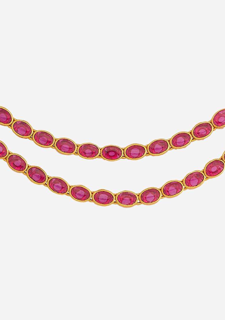 Embellished Bridal 92.5 Silver Gold-Plated Temple Necklace for Women | Traditional Temple Jewellery for Wedding & Festive Wear | Gift for Her - Indya