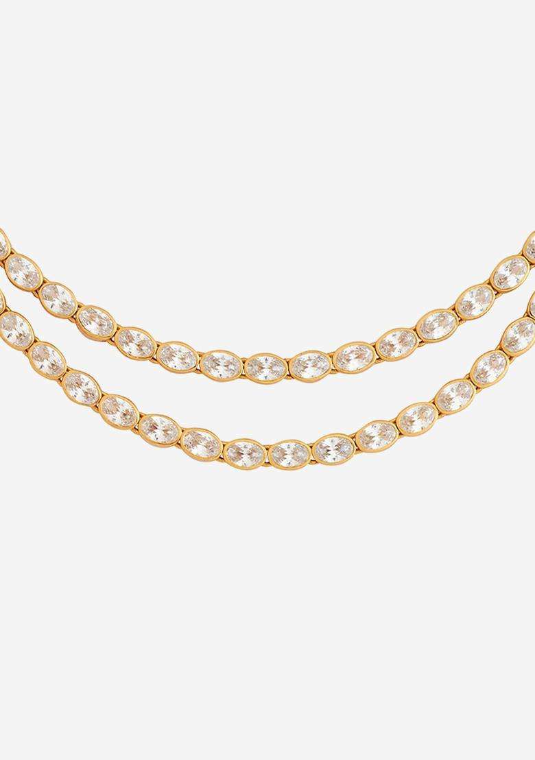 Embellished Bridal 92.5 Silver Gold-Plated Temple Necklace for Women | Traditional Temple Jewellery for Wedding & Festive Wear | Gift for Her - Indya
