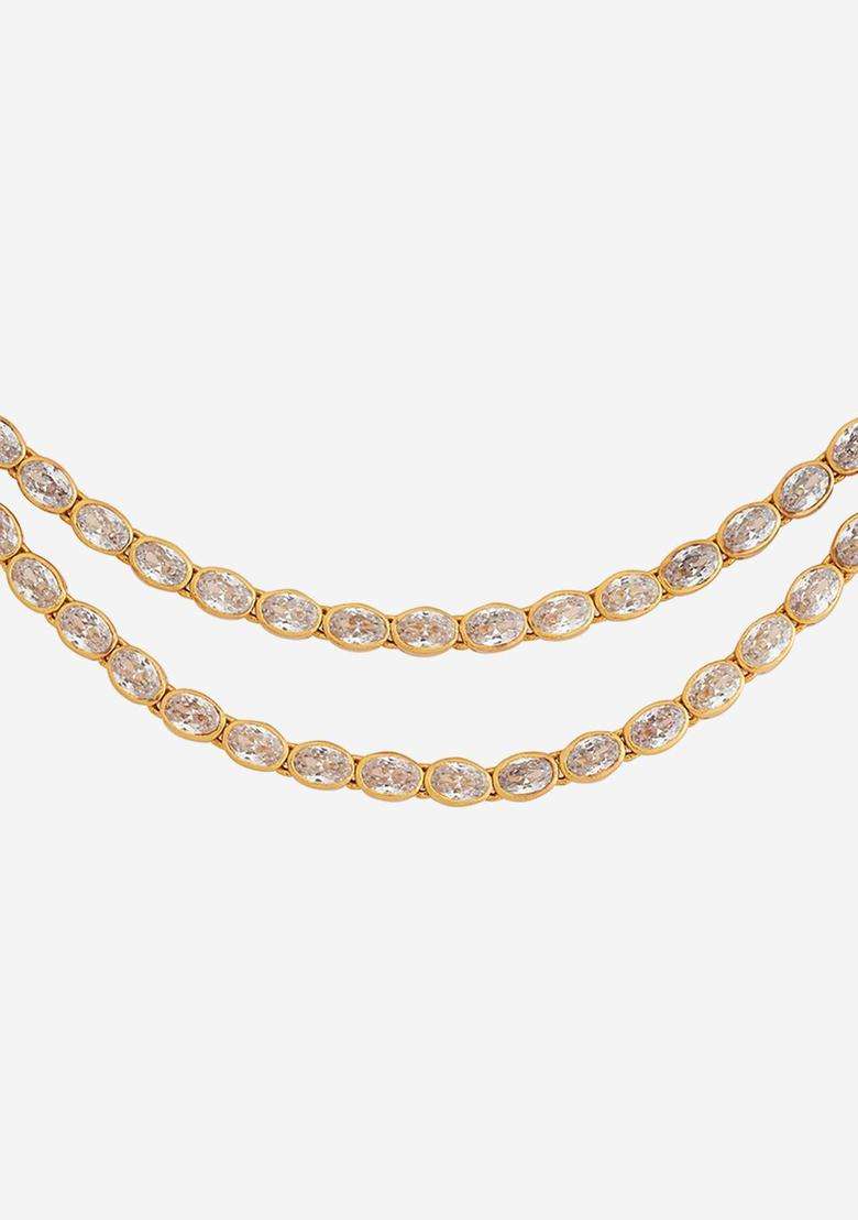 Embellished Bridal 92.5 Silver Gold-Plated Temple Necklace for Women | Traditional Temple Jewellery for Wedding & Festive Wear | Gift for Her - Indya