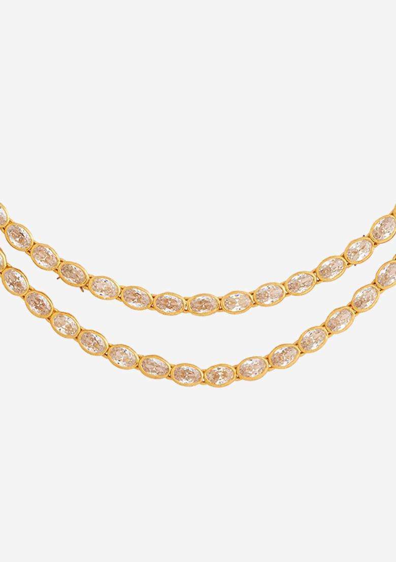 Embellished Bridal 92.5 Silver Gold-Plated Temple Necklace for Women | Traditional Temple Jewellery for Wedding & Festive Wear | Gift for Her - Indya