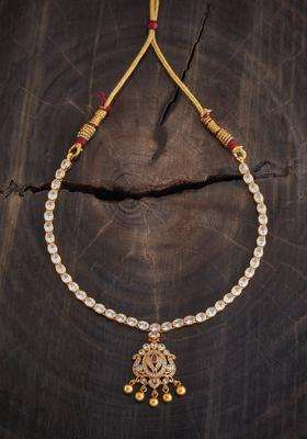 Embellished Bridal 92.5 Silver Gold-Plated Temple Necklace for Women | Traditional Temple Jewellery for Wedding & Festive Wear | Gift for Her