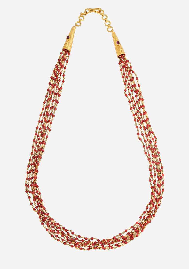 92.5 Pure Silver Gold-Plated Temple Chain for Women | Traditional Temple Jewellery for Wedding & Festive Wear | Gift for Her - Indya