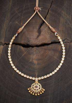 Embellished Bridal 92.5 Silver Gold-Plated Temple Necklace for Women | Traditional Temple Jewellery for Wedding & Festive Wear | Gift for Her