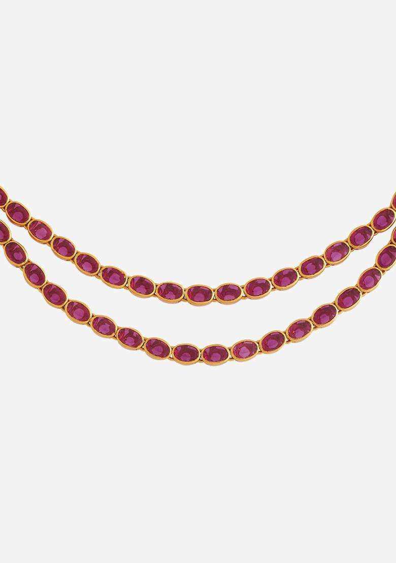 Embellished Bridal 92.5 Pure Silver Gold-Plated Temple Necklace for Women | Traditional Temple Jewellery for Wedding & Festive Wear | Gift for Her - Indya
