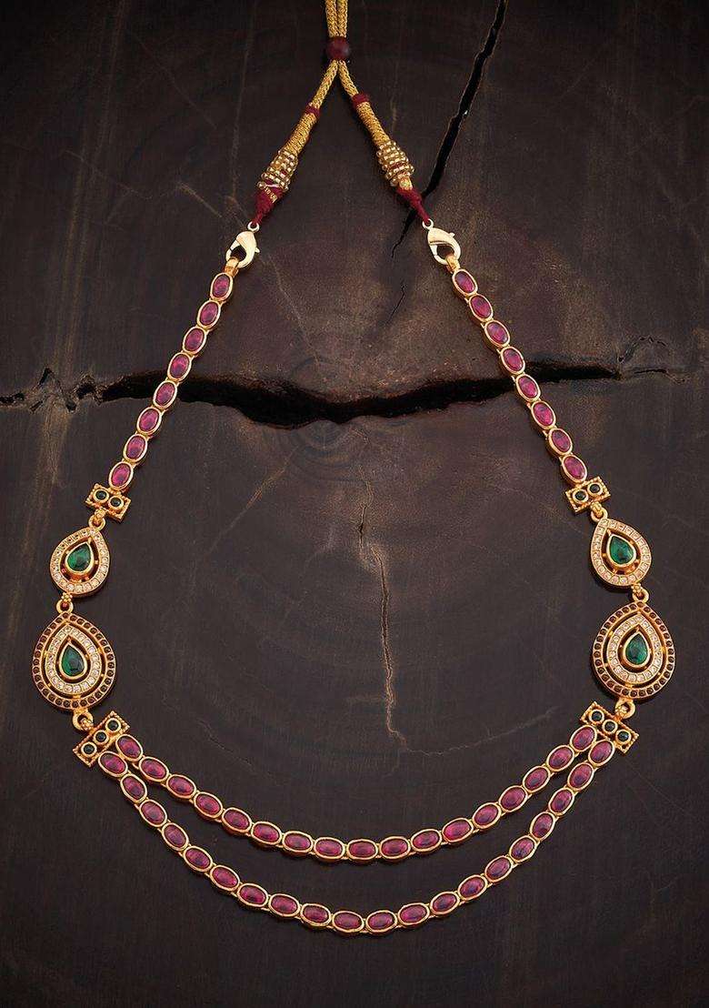 Gold-Plated 92.5 Pure Silver Temple Necklace for Women | Traditional Temple Jewellery for Wedding & Festive Wear | Gift for Her - Indya