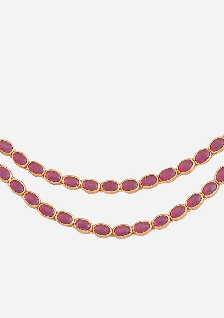 Gold-Plated 92.5 Pure Silver Temple Necklace for Women | Traditional Temple Jewellery for Wedding & Festive Wear | Gift for Her - Indya